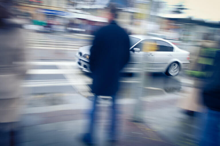 Blurry urban traffic
