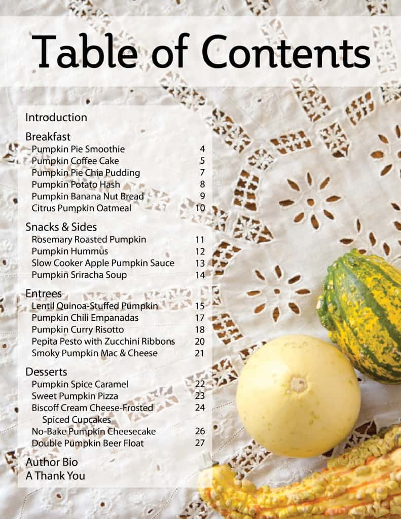 To debut my newest creation, The Great Vegan Pumpkin eBook, I'm sharing one of my favorite recipes from it! You'll love this decadent, Double Pumpkin Beer Float, with homemade pumpkin ice cream. Table of contents from The Great Vegan Pumpkin eBook