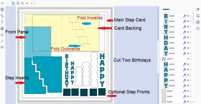 File layout to make the Step Card
