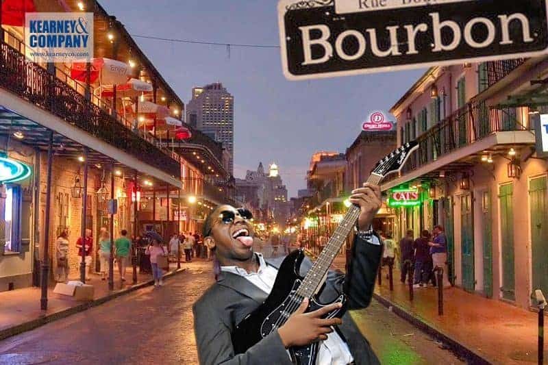 New Orleans Green Screen Photo Booth for Kearney and Company New Orleans green screen photo booth on Bourbon Street
