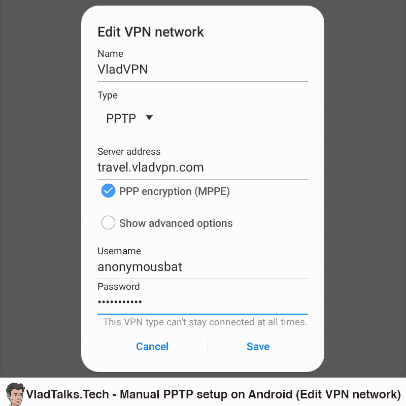 how to set up pptp vpn on android available options explained