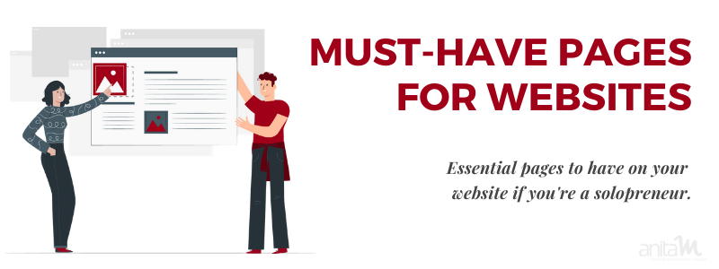 Essential Website Pages for WordPress | AnitaM
