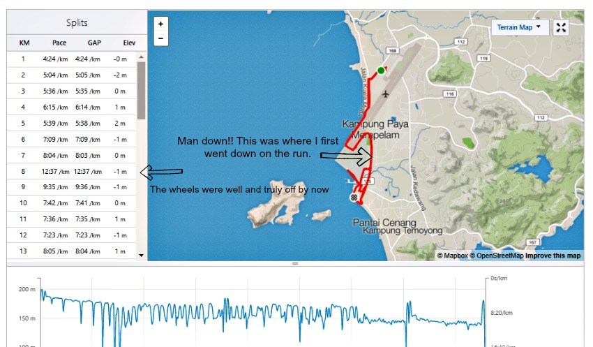 Ironman Malaysia 2018 run course.