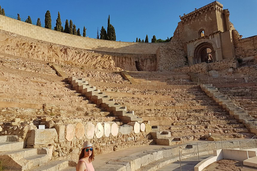 Ruinas de Santa María la Vieja sobre el Teatro Romano de Cartagena