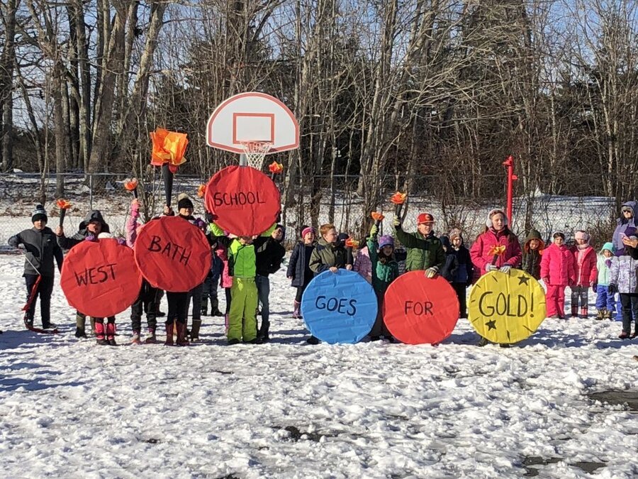 West Bath School Going For the Gold Winter Games 2019 West Bath School Photo via Times Record
