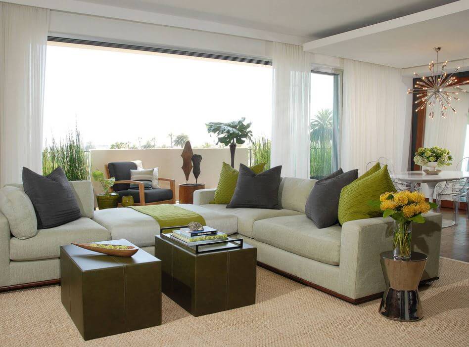 Stylish Living Room With Corner Sofa