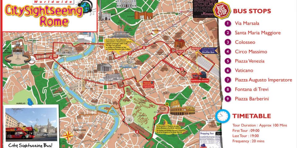 Rome Hop-On Hop-Off Tour Buses: prices, operators, routes, tickets ...