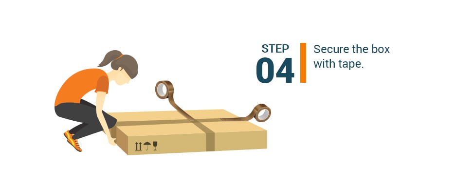Step #4 Secure the box with tape.