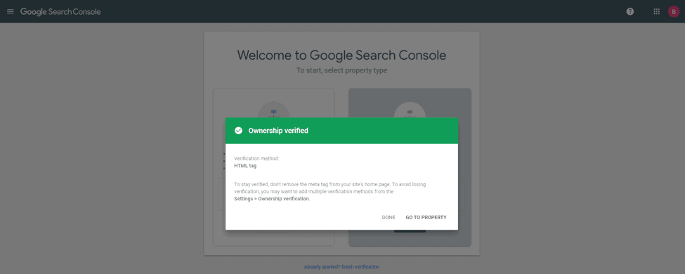 Verify Google Search Console Ownership