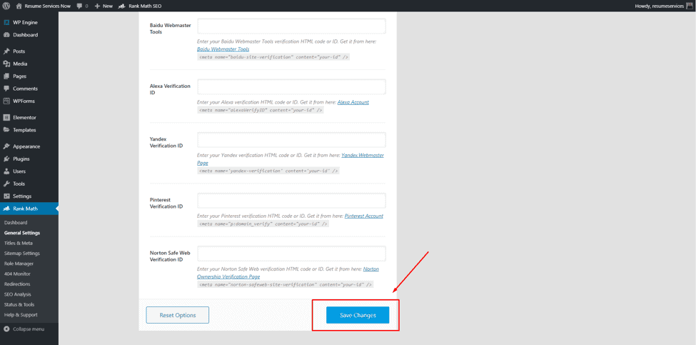 Click the ‘Save Change’ button