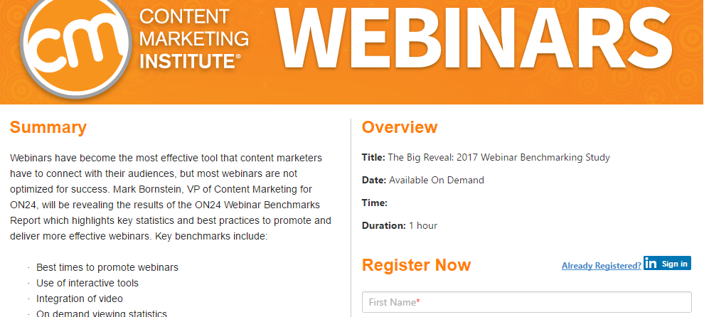 use webinars to generate leads