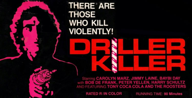 Driller Killer (1979) poster, 1980s horror
