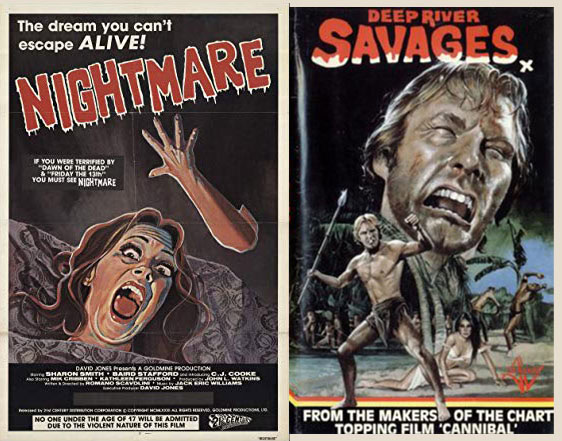 1980s video nasty horror posters
