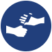 hands passing a baton icon for austin ssc corporate field days