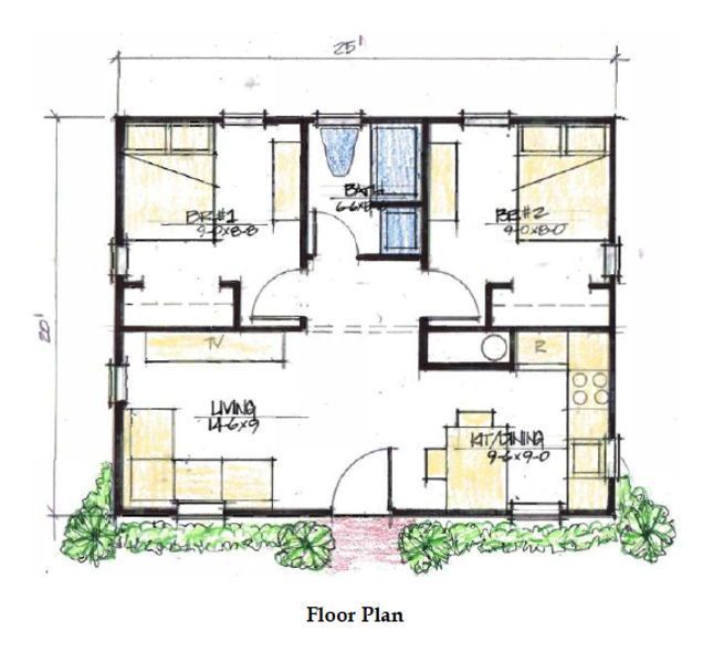 denah rumah tipe 45 denah rumah tipe 45