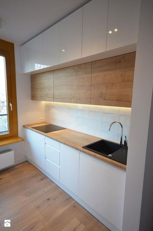 desain dapur sederhana monokrom kombinasi kayu desain dapur sederhana monokrom kombinasi kayu