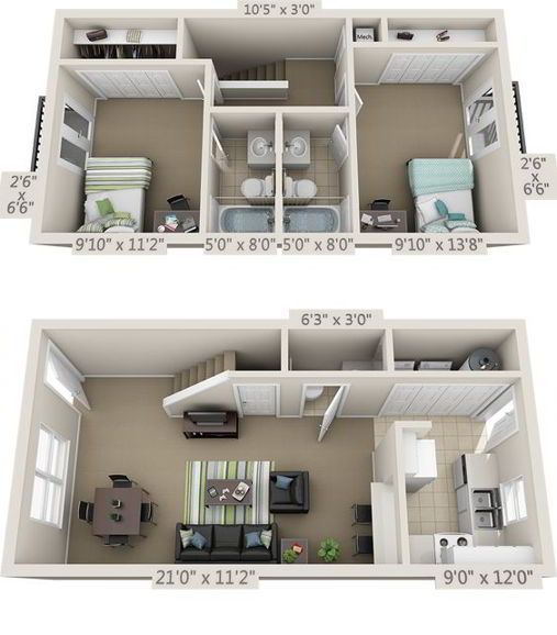 16 Desain  Rumah  Minimalis  2  Kamar  Trend Terkini 