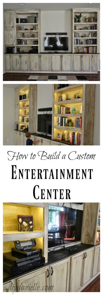 DIY Entertainment Center and Bookshelves