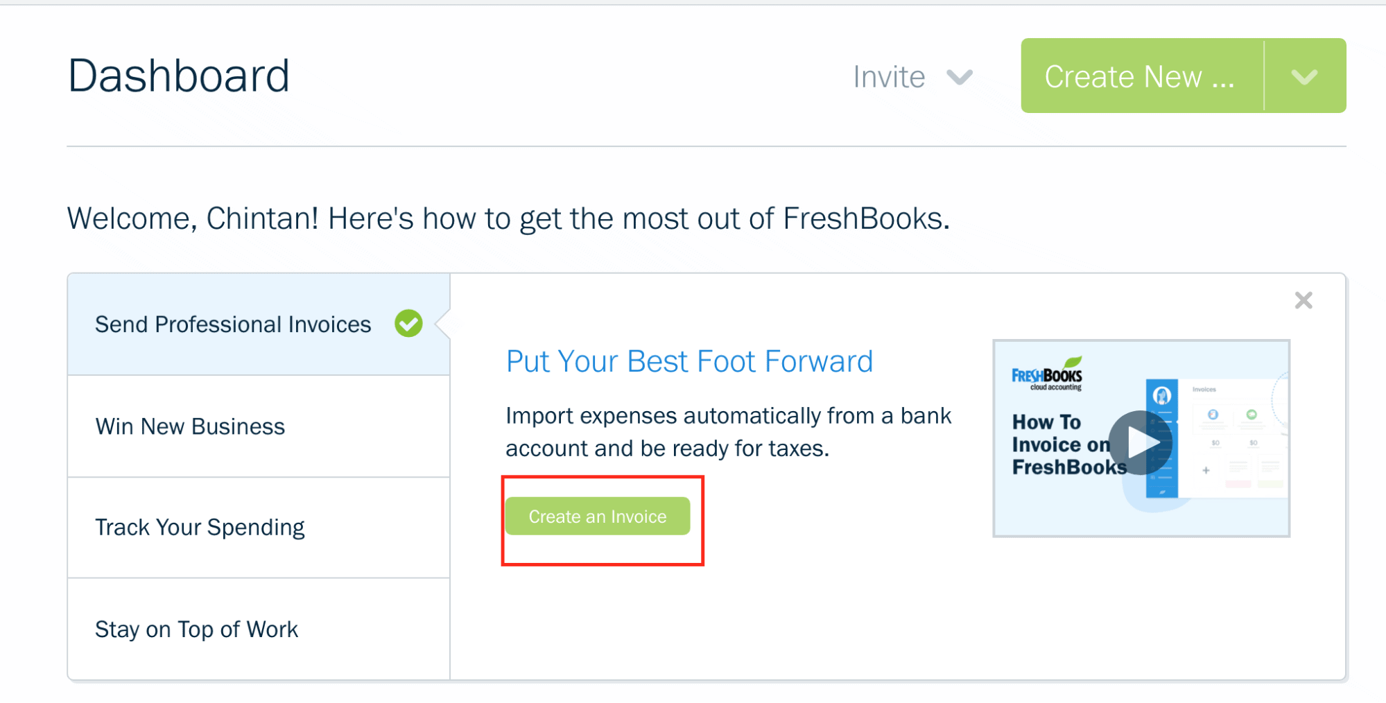 Freshbooks 11 The invoices Dashboard on Freshbooks