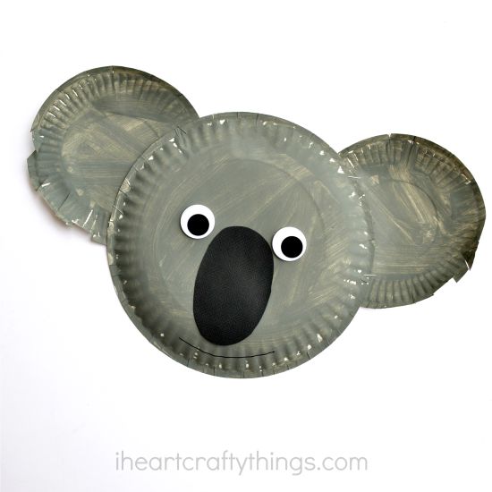 Paper Plate Koala Kid Craft I Heart Crafty Things