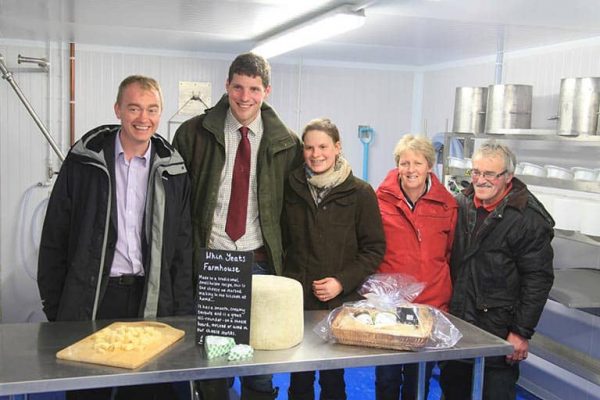 whin-yeats-dairy Tim Farron MP with the cheesemakers of Whin Yeats Dairy