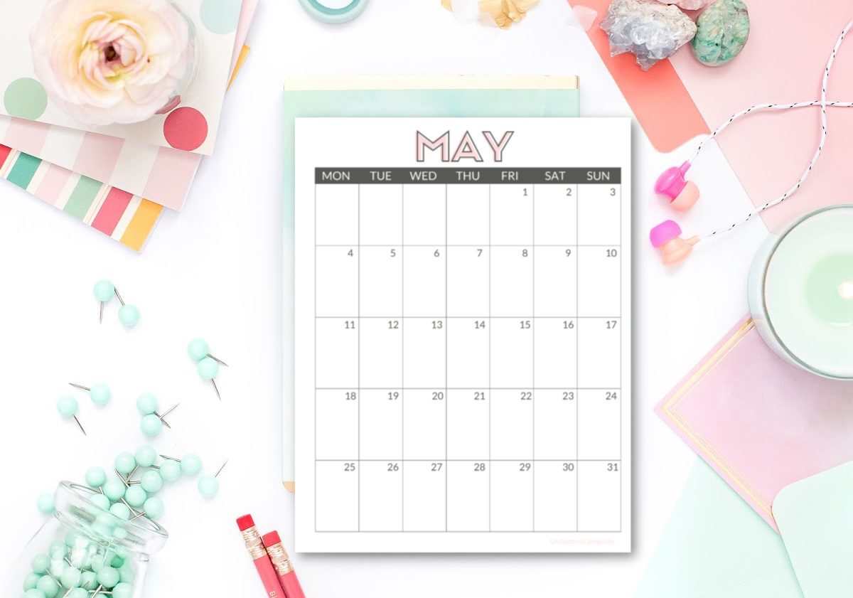 free printable may calendars