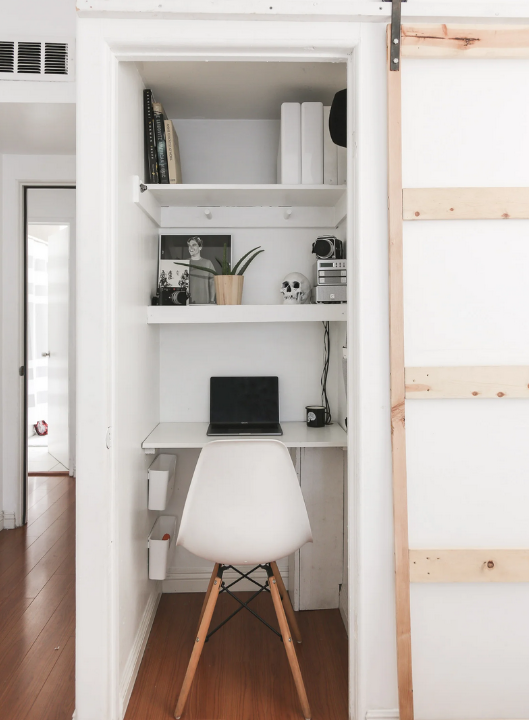 Home Office Idea: A Big Closet