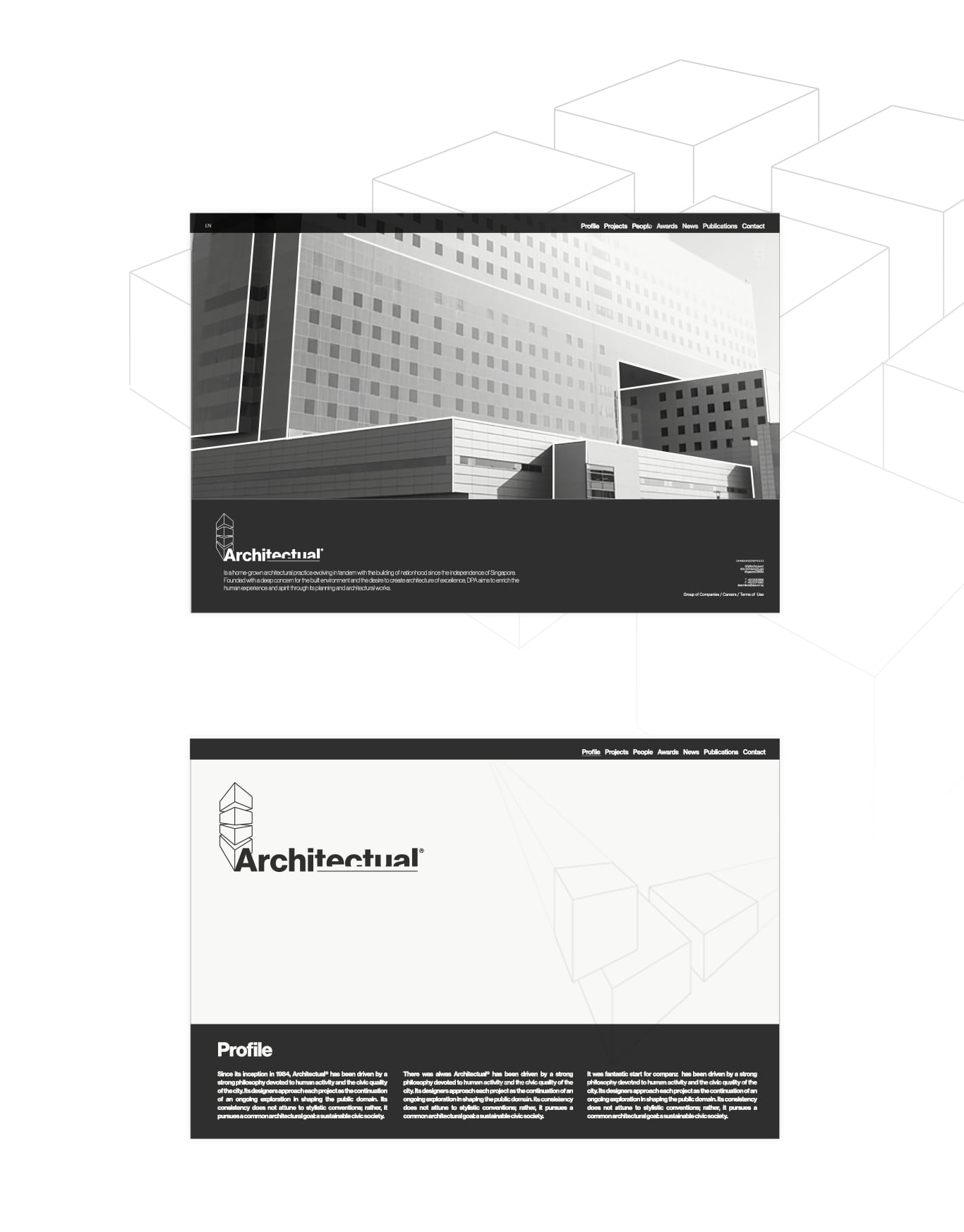 design of a website