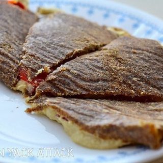 This Raw Quesadilla is made up of a Flaxseed Tortilla and delicious, rich, cashew cheese. Adding in some fresh fruits, really rounds out this recipe.