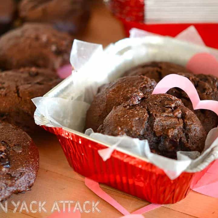 Vegan Double Chocolate Cake Cookies