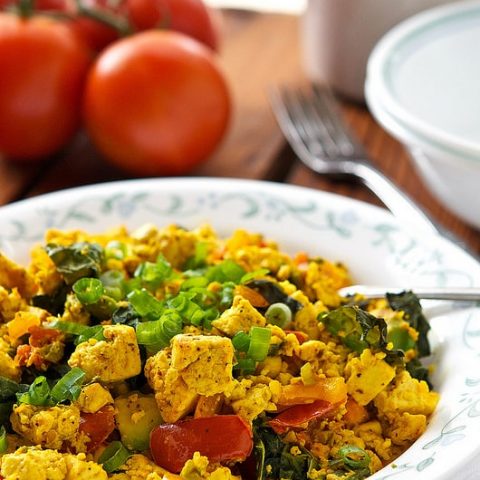 A hearty, tasty, but healthy breakfast, this Tofu Scramble for Two is perfect! With nearly 25 grams of protein per serving, this will keep you satisfied!