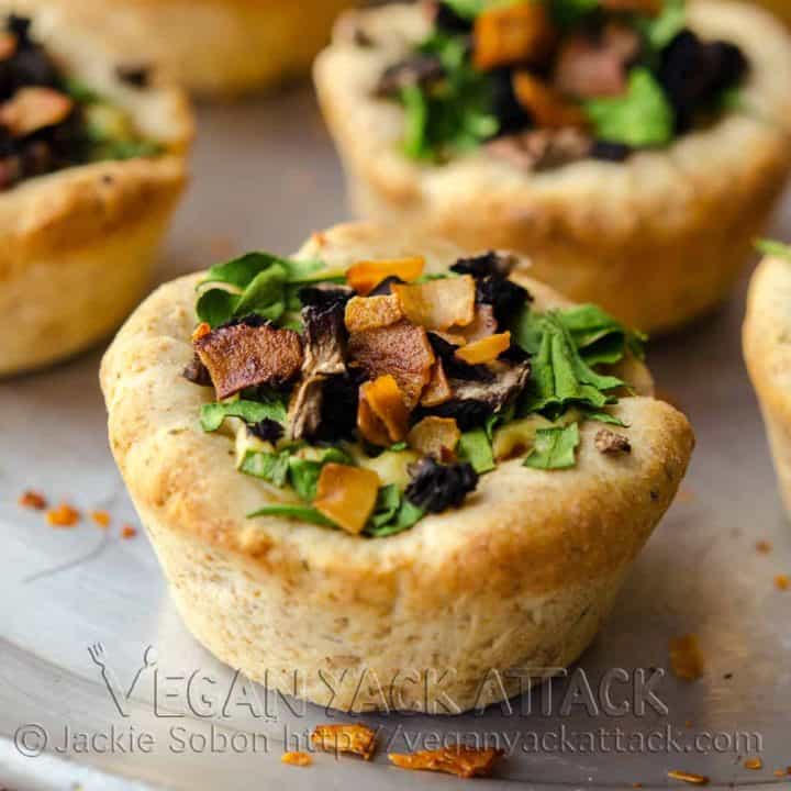 These delectable Mini Pizza Pies are not only adorable, but fun to make and vegan! They serve as a great appetizer, and are very kid-friendly.