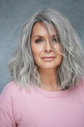 shoulder length layered haircut for older women