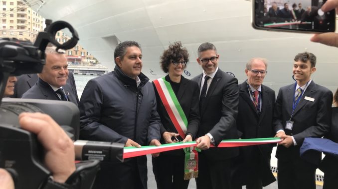 Savona Einweihung modernisierter Kreuzfahrtterminal Offizielle Eröffnung der modernisierten Kaianlage des Kreuzfahrtterminals in Savona. Foto: Costa