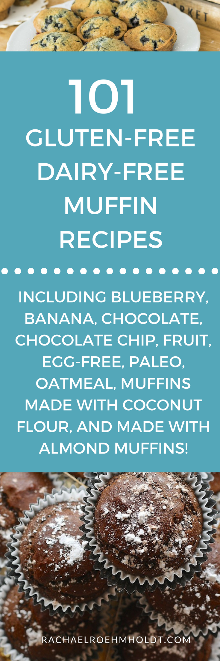 101 Gluten-free Dairy-free Muffin Recipes. Included in this recipe roundup are: gluten-free dairy-free blueberry muffins, gluten-free dairy-free banana recipes, gluten-free dairy-free chocolate muffins, gluten-free dairy-free chocolate chip muffins, gluten-free dairy-free fruit muffins, gluten-free dairy-free egg-free muffins, gluten-free dairy-free paleo muffins, gluten-free dairy-free oatmeal muffins, gluten-free dairy-free muffins made with coconut flour, and gluten-free dairy-free muffins made with almond flour recipes.