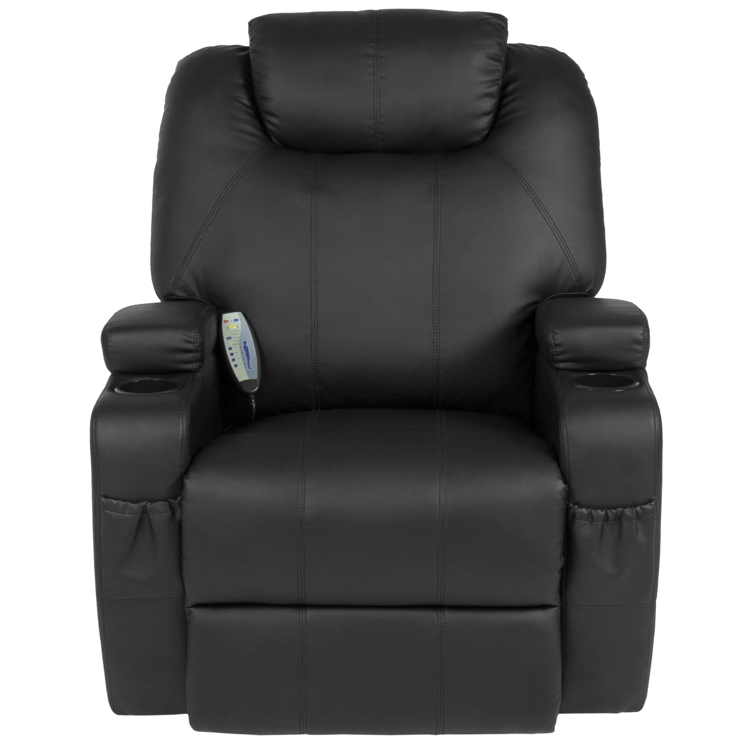Image Gallery of Black Faux Leather Swivel Recliners (View 7 of 10 Photos)