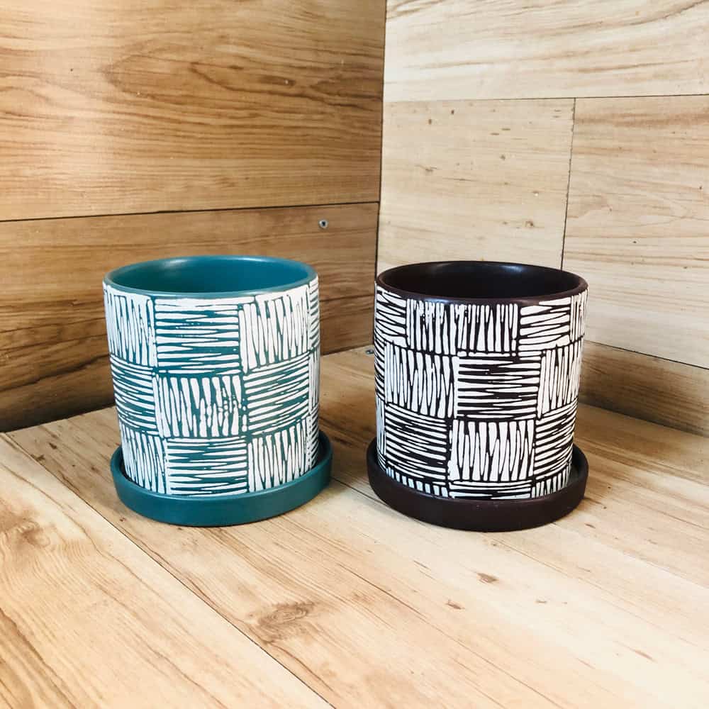 כלי קרמיקה פסים - קוטר 18 ס"מ