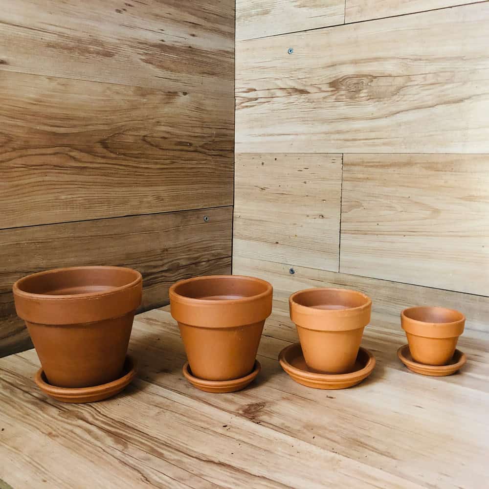 כלי טרקוטה קטן + צלחת