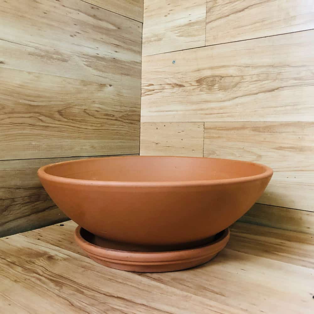 כלי טרקוטה קערה גדול + צלחת