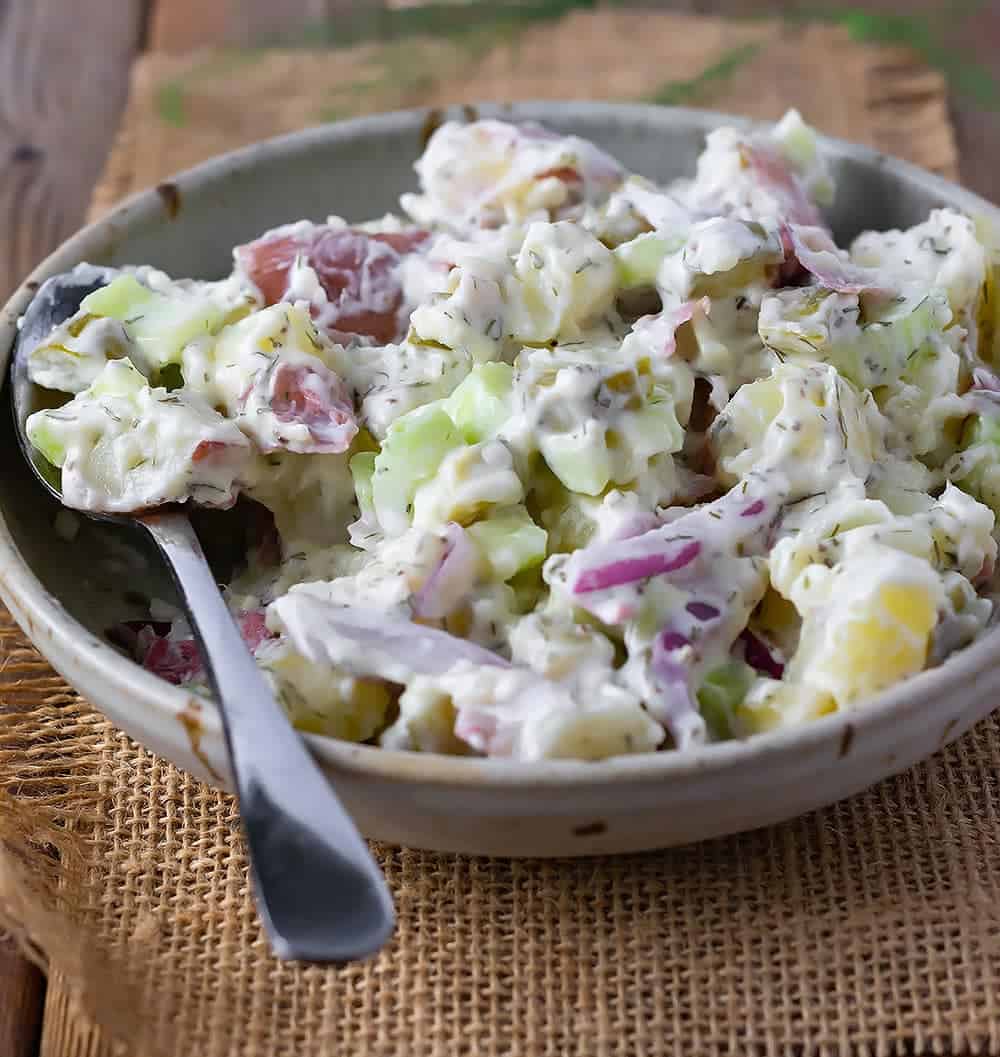 Vegan Dill Potato Salad Healthier Steps