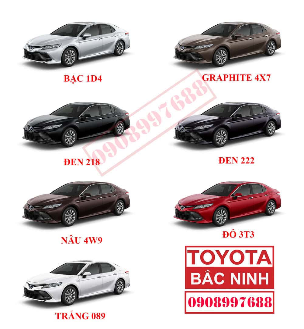 Bảng màu Camry 2019