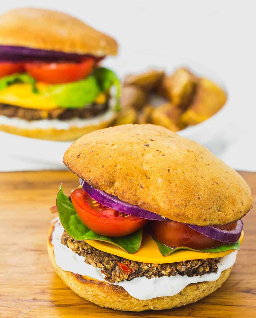 Black Bean Quinoa Burger - Healthier Steps