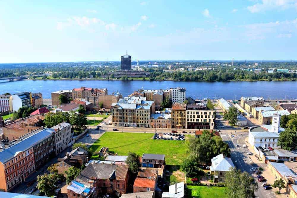 View on Riga from the above