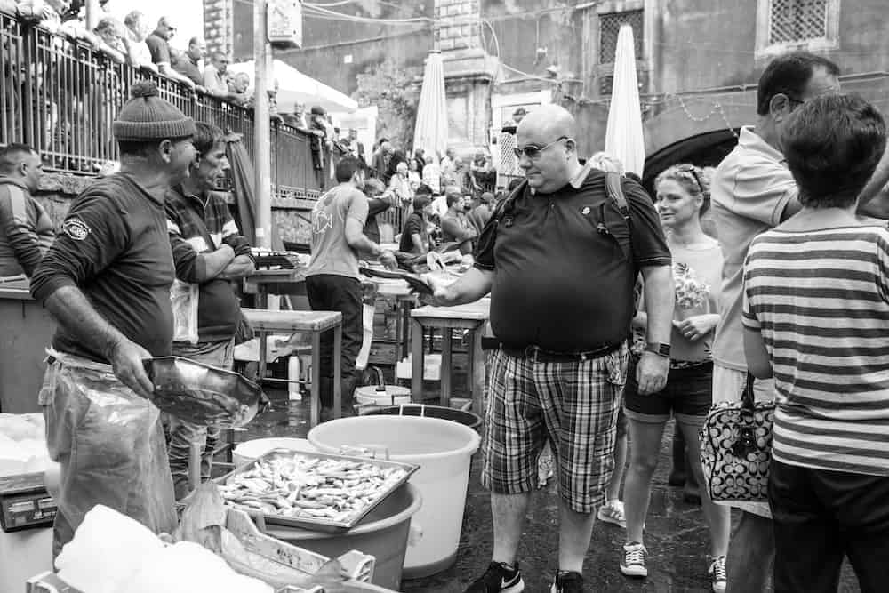 the famous fish market of Catania