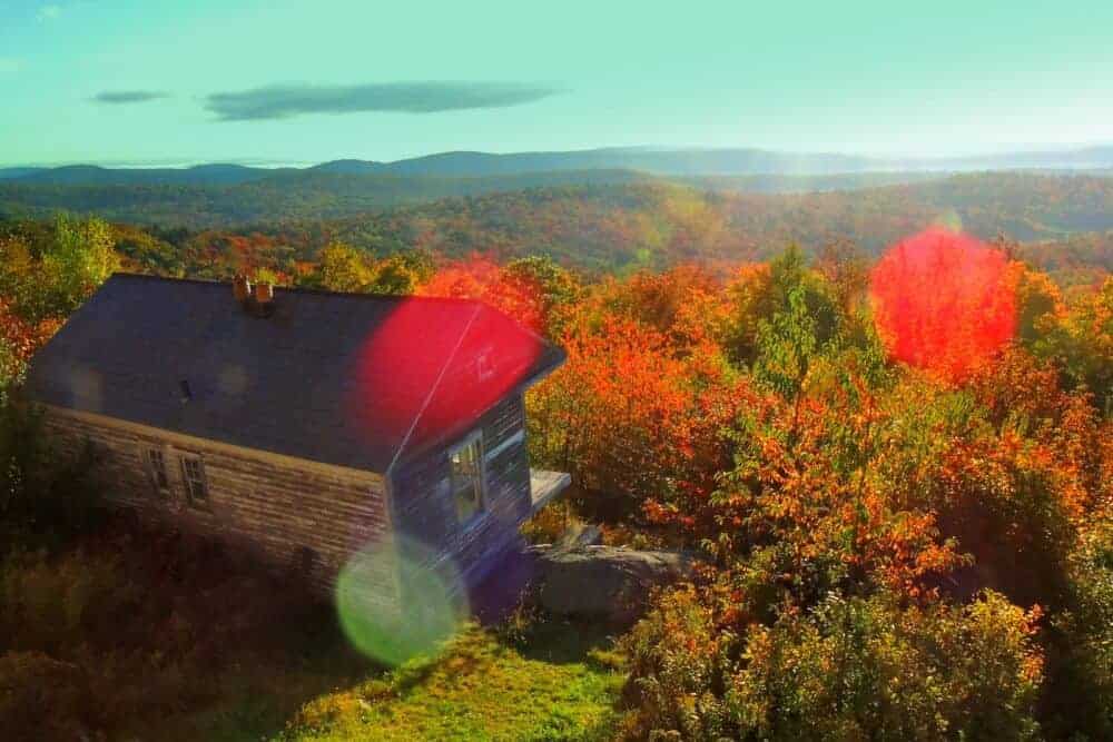 The fall view from Hogback Mountain in Wilmington, Vermont.