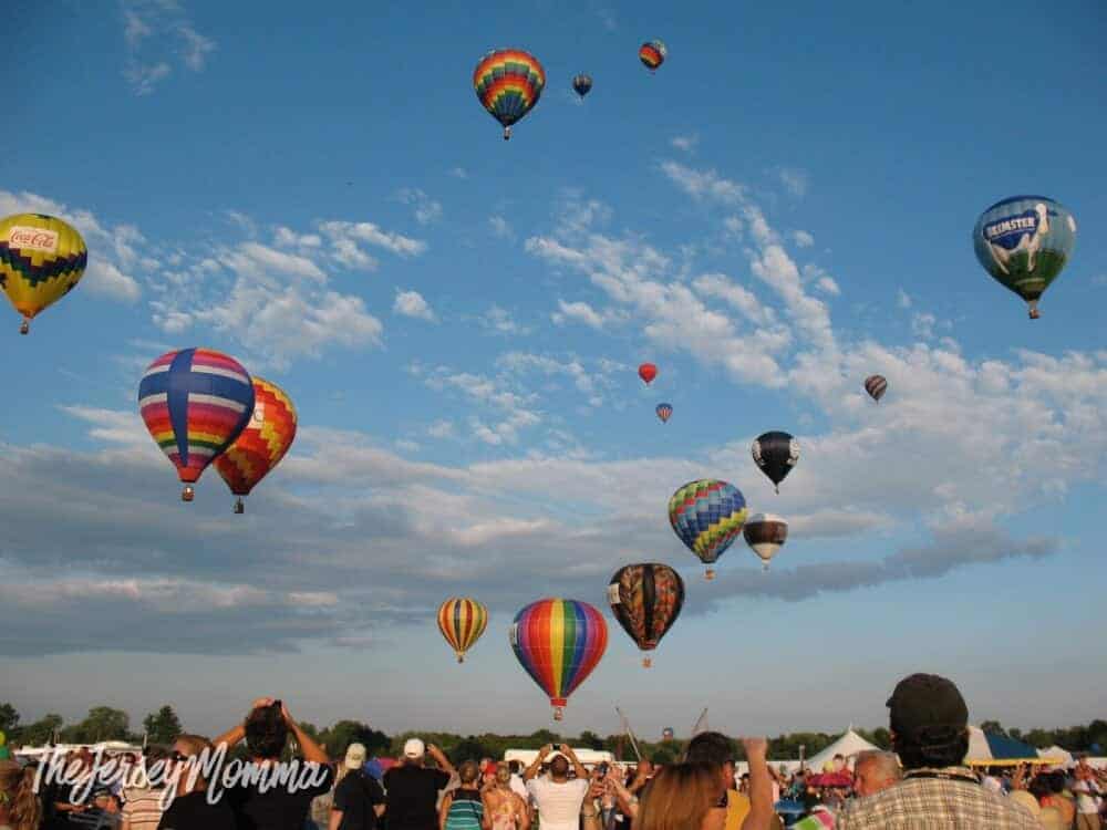 Best hot air balloon festival in America Several hot air balloons take to the sky at the Quick Check Ballooning Festival in New Jersey.