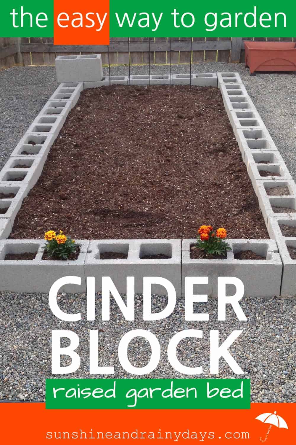 How To Build A Cinder Block Raised Garden Bed Sunshine And Rainy