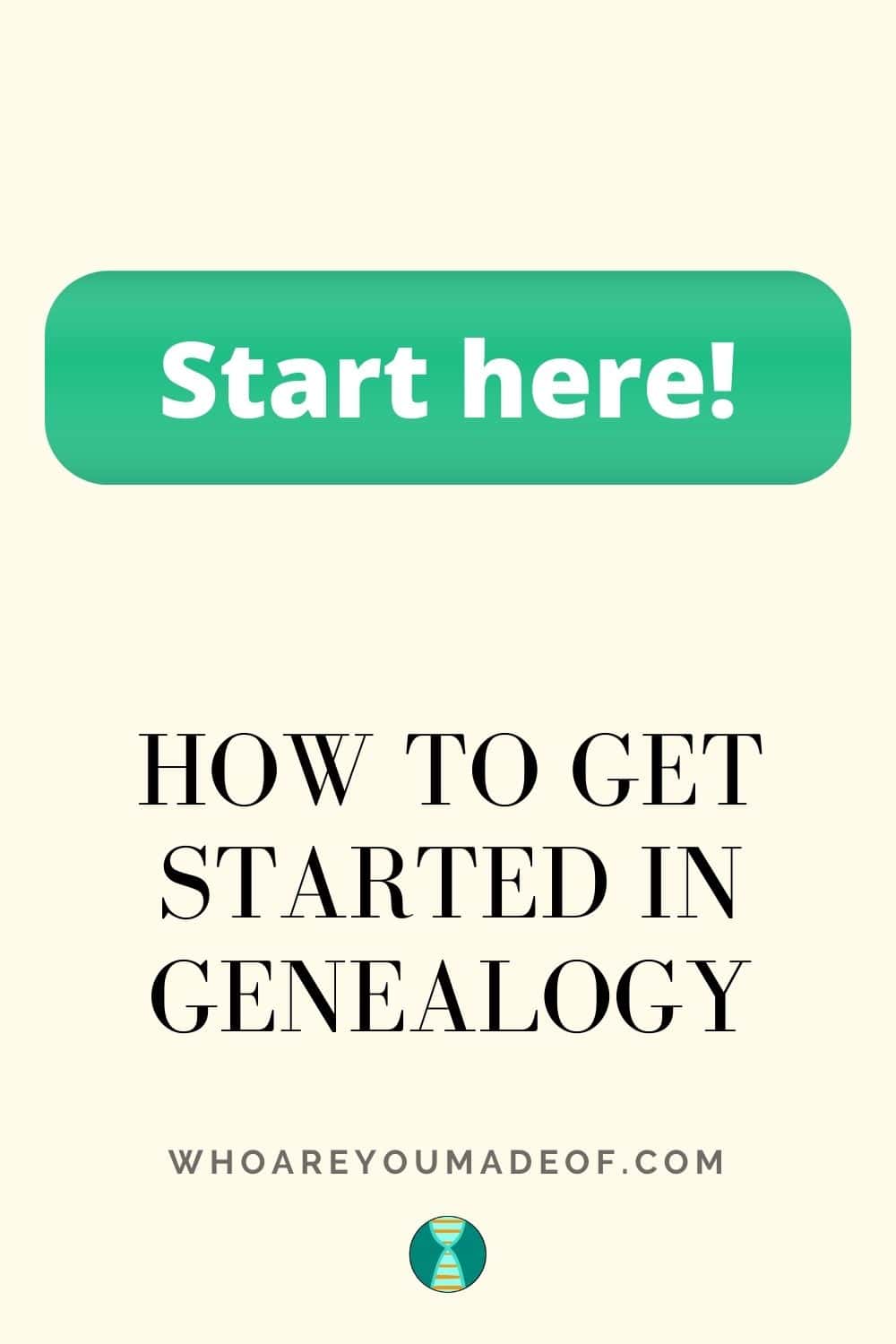 How to Get Started in Genealogy Pinterest Image