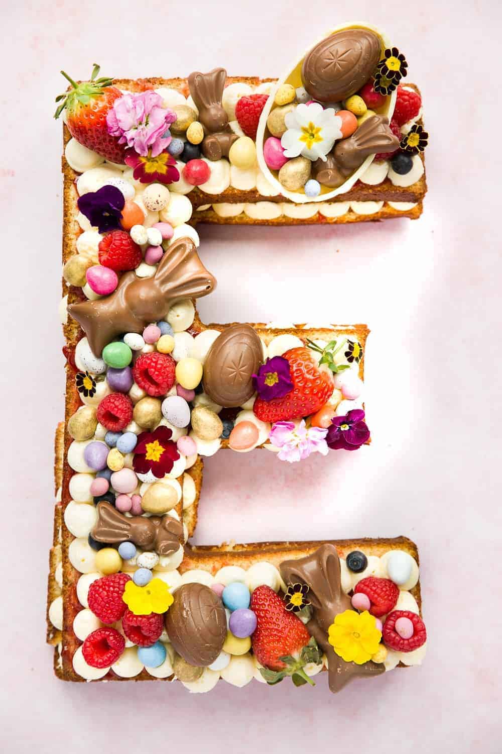 How To Make A Letter Cake E Is For Easter Amy Treasure