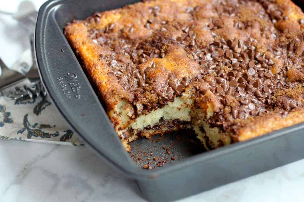 Bisquick Chocolate Cinnamon Greek Yogurt Banana Coffee Cake